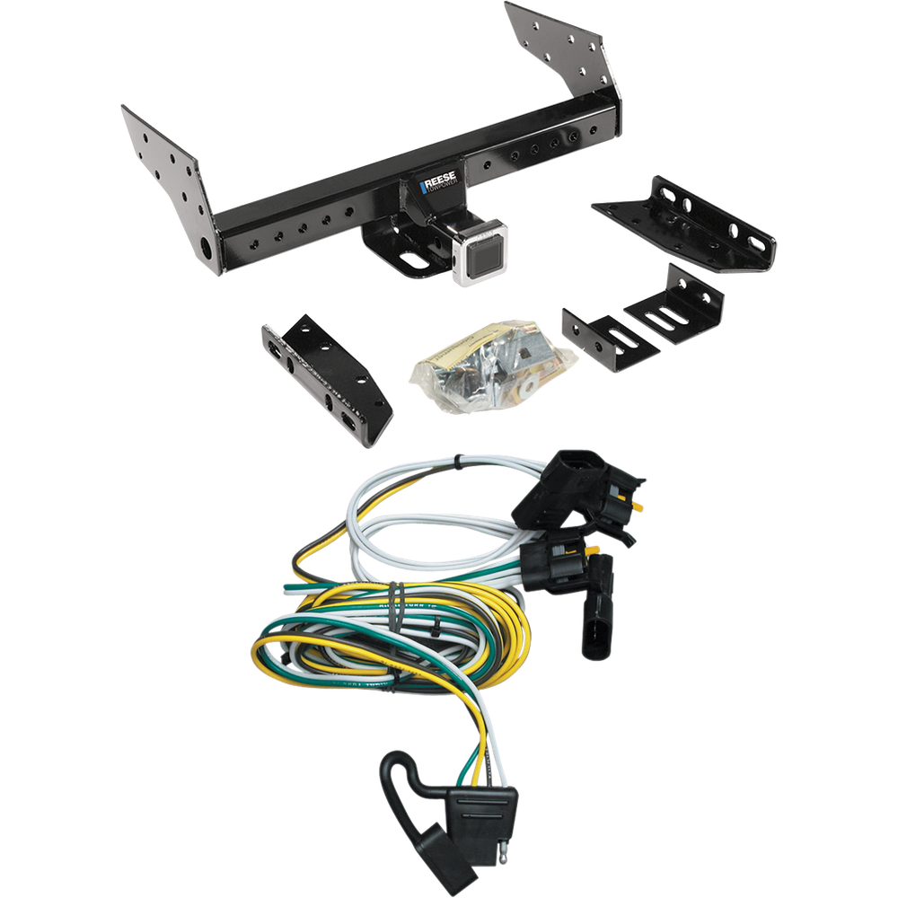 Fits 2000-2003 Ford Ranger Trailer Hitch Tow PKG w/ 4-Flat Wiring Harness (Excludes: Flareside or w/Rear Fascia Models) By Reese Towpower