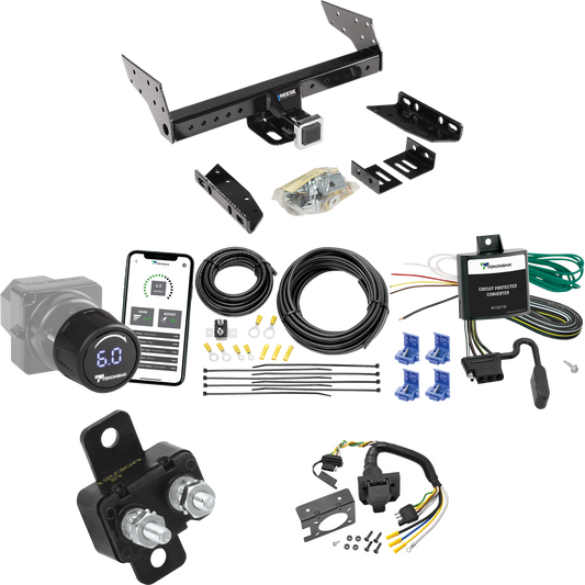 Fits 1995-1997 Nissan Pickup Trailer Hitch Tow PKG w/ Tekonsha Prodigy iD Bluetooth Wireless Brake Control + 7-Way RV Wiring By Reese Towpower