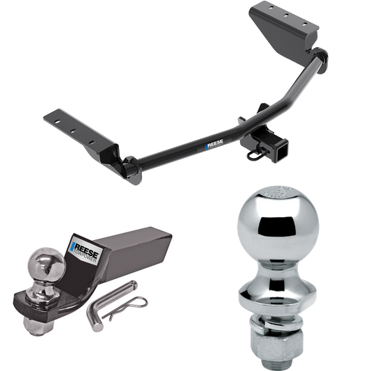 Fits 2013-2018 Toyota RAV4 Trailer Hitch Tow PKG w/ Starter Kit Ball Mount w/ 2" Drop & 2" Ball + 1-7/8" Ball By Reese Towpower