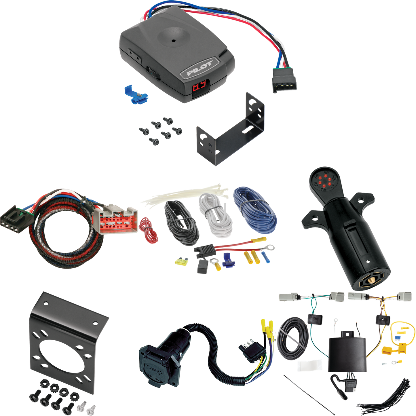 Fits 2021-2023 Ford Bronco 7-Way RV Wiring + Pro Series Pilot Brake Control + Plug & Play BC Adapter + 7-Way Tester (Excludes: w/LED Taillights Models) By Tekonsha