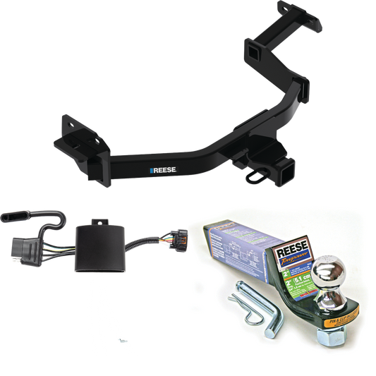 Se adapta al paquete de remolque de enganche de remolque KIA Sorento 2023-2023 con cableado plano de 4 + kit de montaje de bola de inicio con caída de 2" y bola de 1-7/8" de Reese Towpower