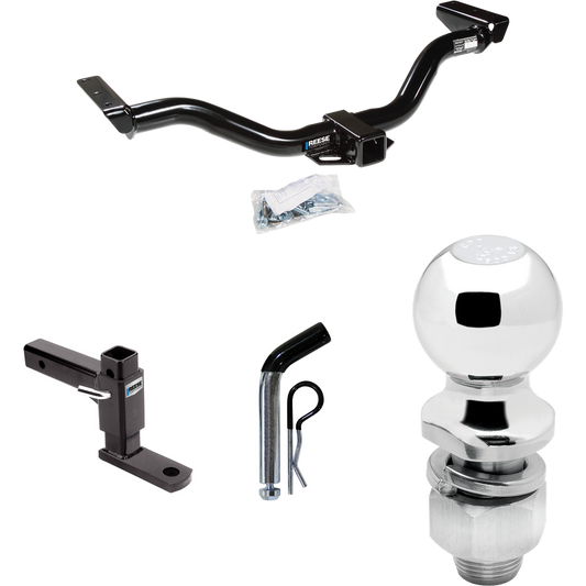 Fits 2000-2004 Nissan Xterra Trailer Hitch Tow PKG w/ Adjustable Drop Rise Ball Mount + Pin/Clip + 2" Ball By Reese Towpower