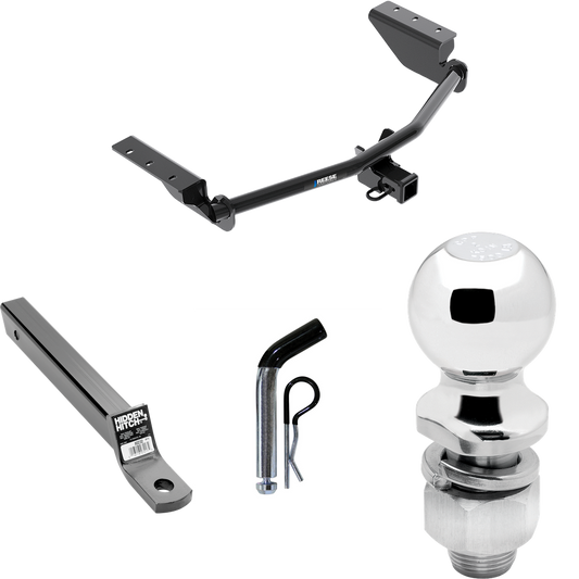 Fits 2013-2018 Toyota RAV4 Trailer Hitch Tow PKG w/ Extended 16" Long Ball Mount w/ 2" Drop + Pin/Clip + 2" Ball By Reese Towpower