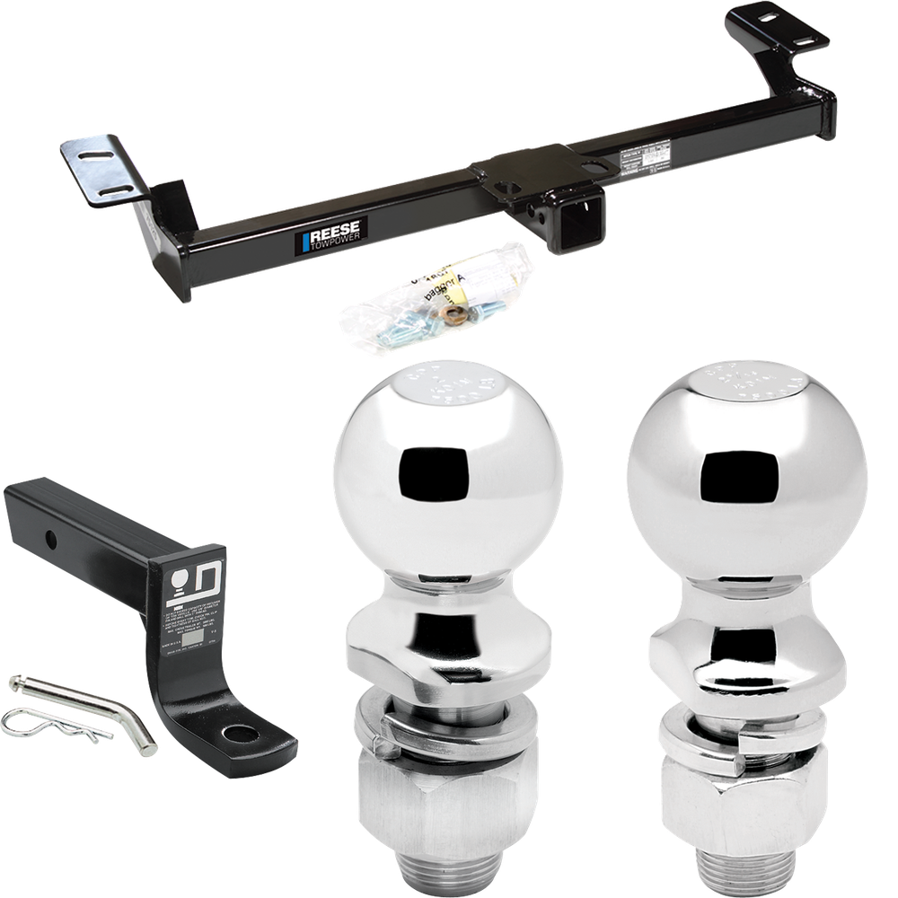 Fits 1996-2005 Toyota RAV4 Trailer Hitch Tow PKG w/ Ball Mount w/ 4" Drop + 2" Ball + 2-5/16" Ball By Reese Towpower