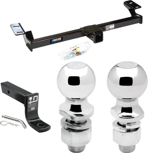 Fits 1996-2005 Toyota RAV4 Trailer Hitch Tow PKG w/ Ball Mount w/ 4" Drop + 2" Ball + 2-5/16" Ball By Reese Towpower