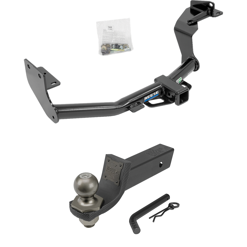 Fits 2016-2020 KIA Sorento Trailer Hitch Tow PKG + Interlock Tactical Starter Kit w/ 2" Drop & 2" Ball (For w/I4 Engine Models) By Reese Towpower