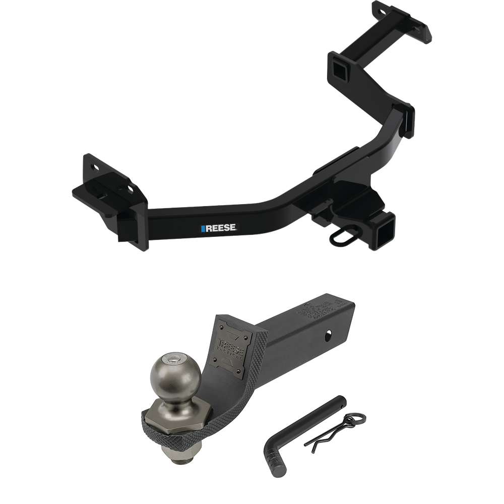 Fits 2021-2022 KIA Sorento Trailer Hitch Tow PKG + Interlock Tactical Starter Kit w/ 2" Drop & 2" Ball By Reese Towpower