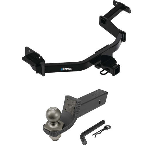 Fits 2021-2022 KIA Sorento Trailer Hitch Tow PKG + Interlock Tactical Starter Kit w/ 2" Drop & 2" Ball By Reese Towpower