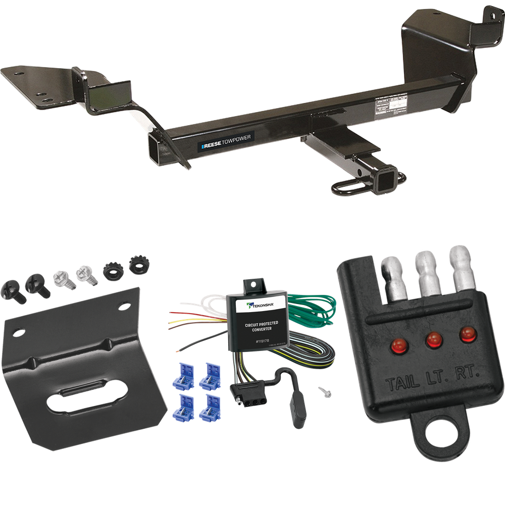 Fits 1998-2002 Oldsmobile Intrigue Trailer Hitch Tow PKG w/ 4-Flat Wiring Harness + Bracket + Tester By Reese Towpower