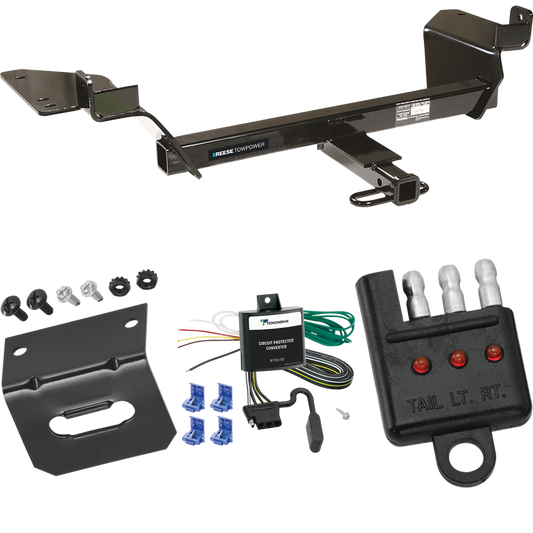 Fits 1998-2002 Oldsmobile Intrigue Trailer Hitch Tow PKG w/ 4-Flat Wiring Harness + Bracket + Tester By Reese Towpower