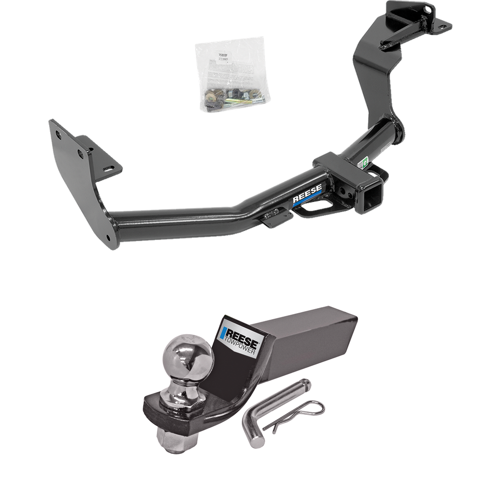 Fits 2016-2020 KIA Sorento Trailer Hitch Tow PKG w/ Starter Kit Ball Mount w/ 2" Drop & 2" Ball (For w/V6 Engine Models) By Reese Towpower