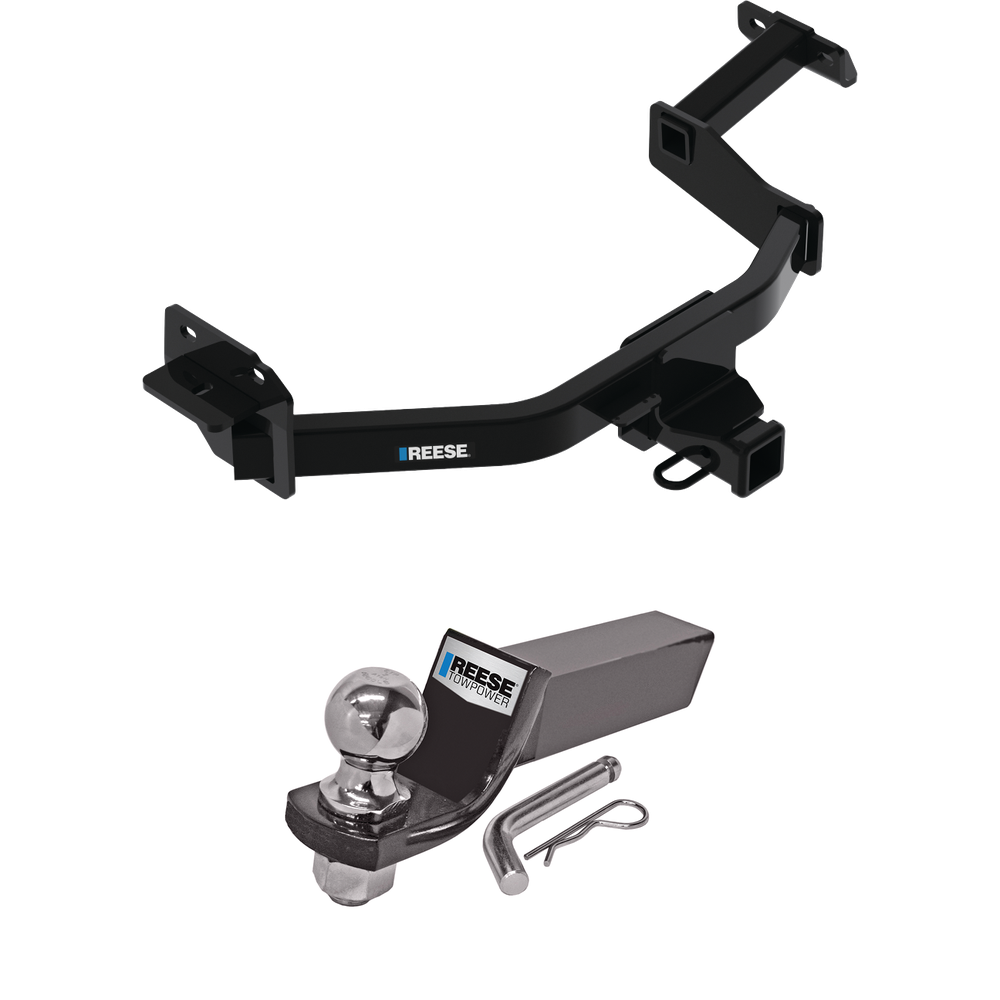 Fits 2021-2023 KIA Sorento Trailer Hitch Tow PKG w/ Starter Kit Ball Mount w/ 2" Drop & 2" Ball By Reese Towpower