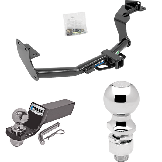 Fits 2016-2020 KIA Sorento Trailer Hitch Tow PKG w/ Starter Kit Ball Mount w/ 2" Drop & 2" Ball + 2-5/16" Ball (For w/V6 Engine Models) By Reese Towpower