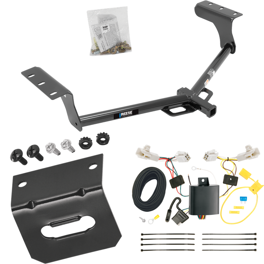 Fits 2013-2018 Toyota RAV4 Trailer Hitch Tow PKG w/ 4-Flat Wiring Harness + Bracket By Reese Towpower