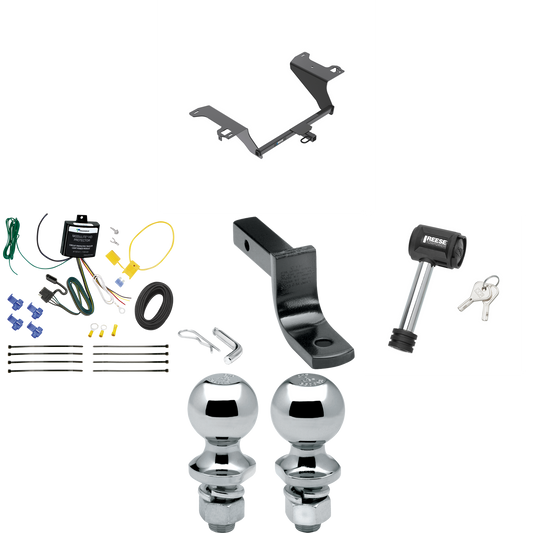 Se adapta al paquete de enganche de remolque Hyundai Sonata 2015-2019 con arnés de cableado plano de 4 + barra de tracción + bola de 1-7/8" + bola de 2" + bloqueo de enganche (excluye: modelos híbridos) de Reese Towpower