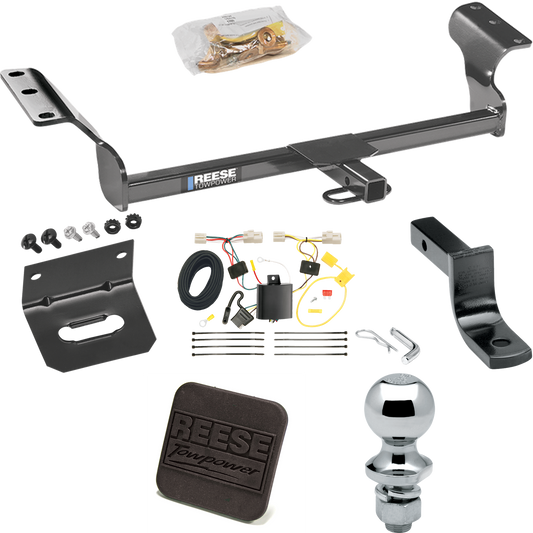 Fits 2009-2010 Pontiac Vibe Trailer Hitch Tow PKG w/ 4-Flat Wiring Harness + Draw-Bar + 1-7/8" Ball + Wiring Bracket + Hitch Cover (Excludes: GT Models) By Reese Towpower