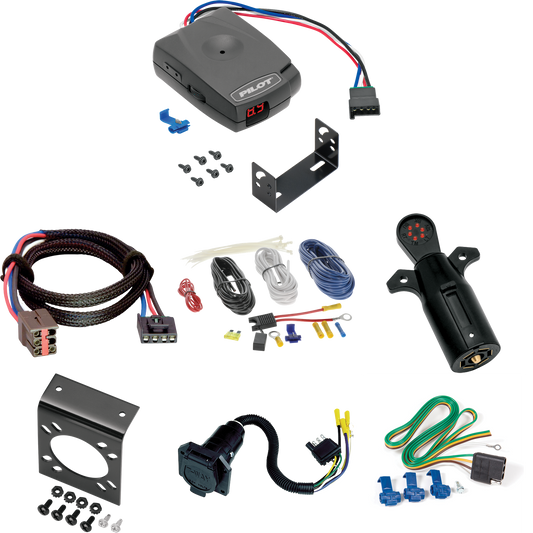 Fits 2004-2004 Ford F-150 Heritage 7-Way RV Wiring + Pro Series Pilot Brake Control + Plug & Play BC Adapter + 7-Way Tester By Reese Towpower