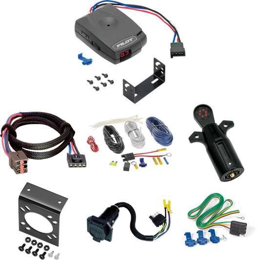 Fits 2003-2007 Ford E-150 Econoline 7-Way RV Wiring + Pro Series Pilot Brake Control + Plug & Play BC Adapter + 7-Way Tester By Reese Towpower