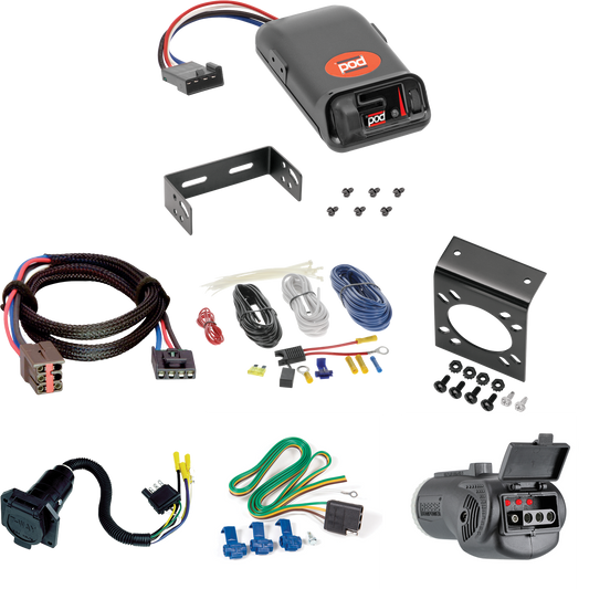 Fits 2001-2005 Ford Explorer Sport Trac 7-Way RV Wiring + Pro Series POD Brake Control + Plug & Play BC Adapter + 2 in 1 Tester & 7-Way to 4-Way Adapter By Reese Towpower