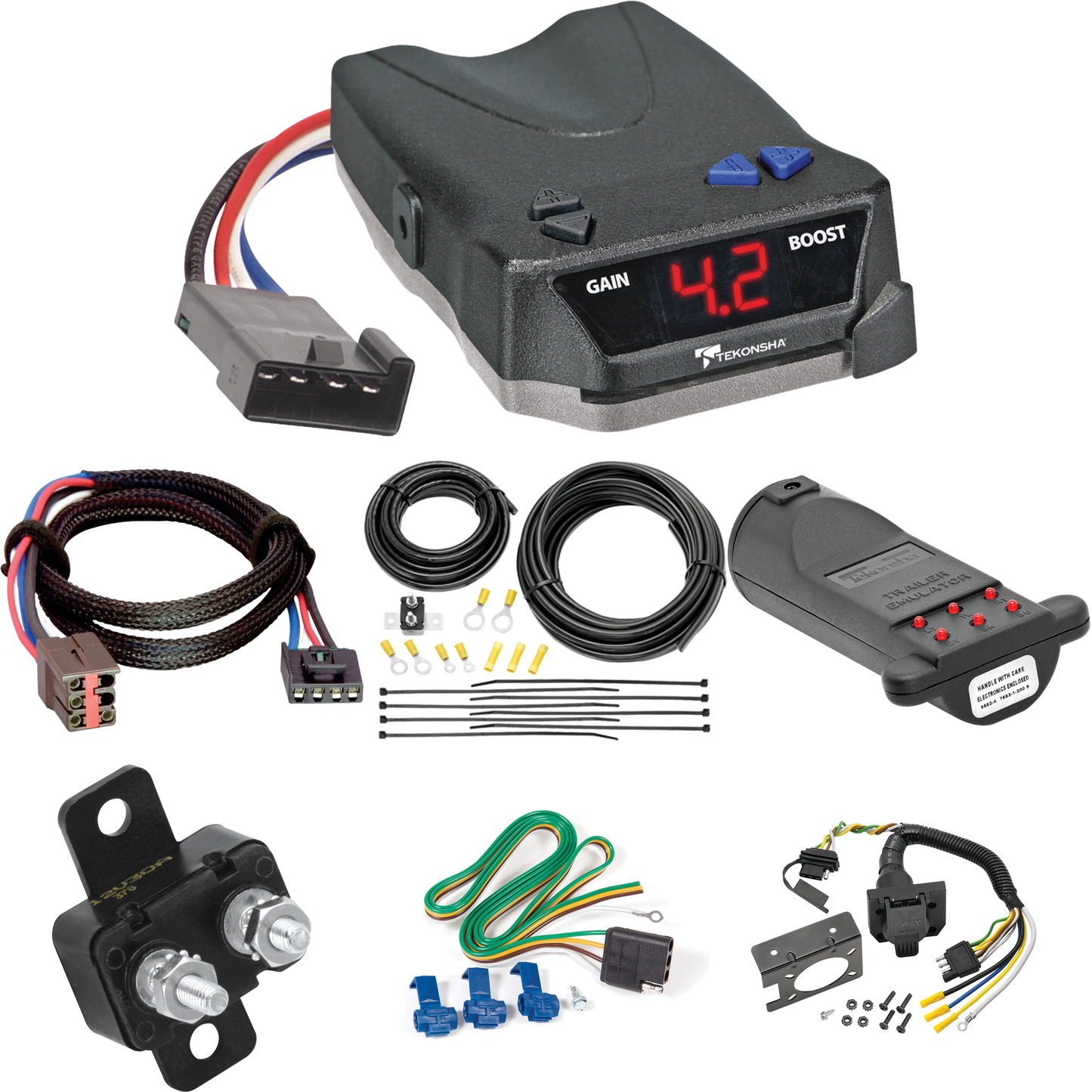 Fits 2006-2008 Lincoln Mark LT 7-Way RV Wiring + Tekonsha BRAKE-EVN Brake Control + Plug & Play BC Adapter + 7-Way Tester and Trailer Emulator (For (Built After 8/2005) Models) By Reese Towpower