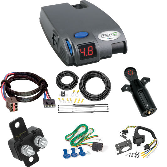 Se adapta al cableado de RV de 7 vías Mercury Mountaineer 2004-2005 + control de frenos Tekonsha Primus IQ + adaptador BC Plug &amp; Play + probador de 7 vías de Reese Towpower