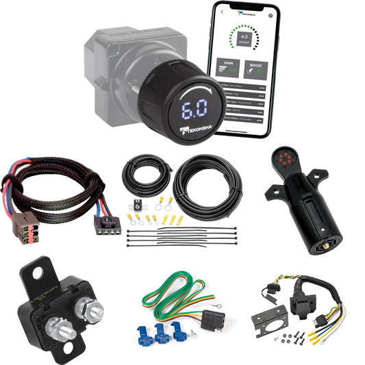 Fits 2005-2005 Lincoln Aviator 7-Way RV Wiring + Tekonsha Prodigy iD Bluetooth Wireless Brake Control + Plug & Play BC Adapter + 7-Way Tester By Reese Towpower