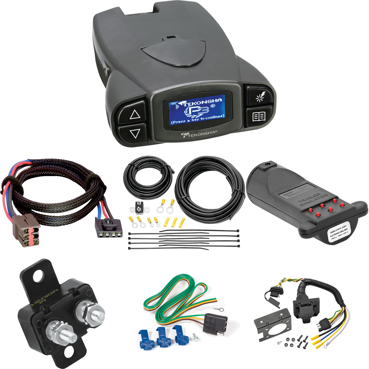 Fits 2004-2004 Ford F-150 Heritage 7-Way RV Wiring + Tekonsha Prodigy P3 Brake Control + Plug & Play BC Adapter + 7-Way Tester and Trailer Emulator By Reese Towpower