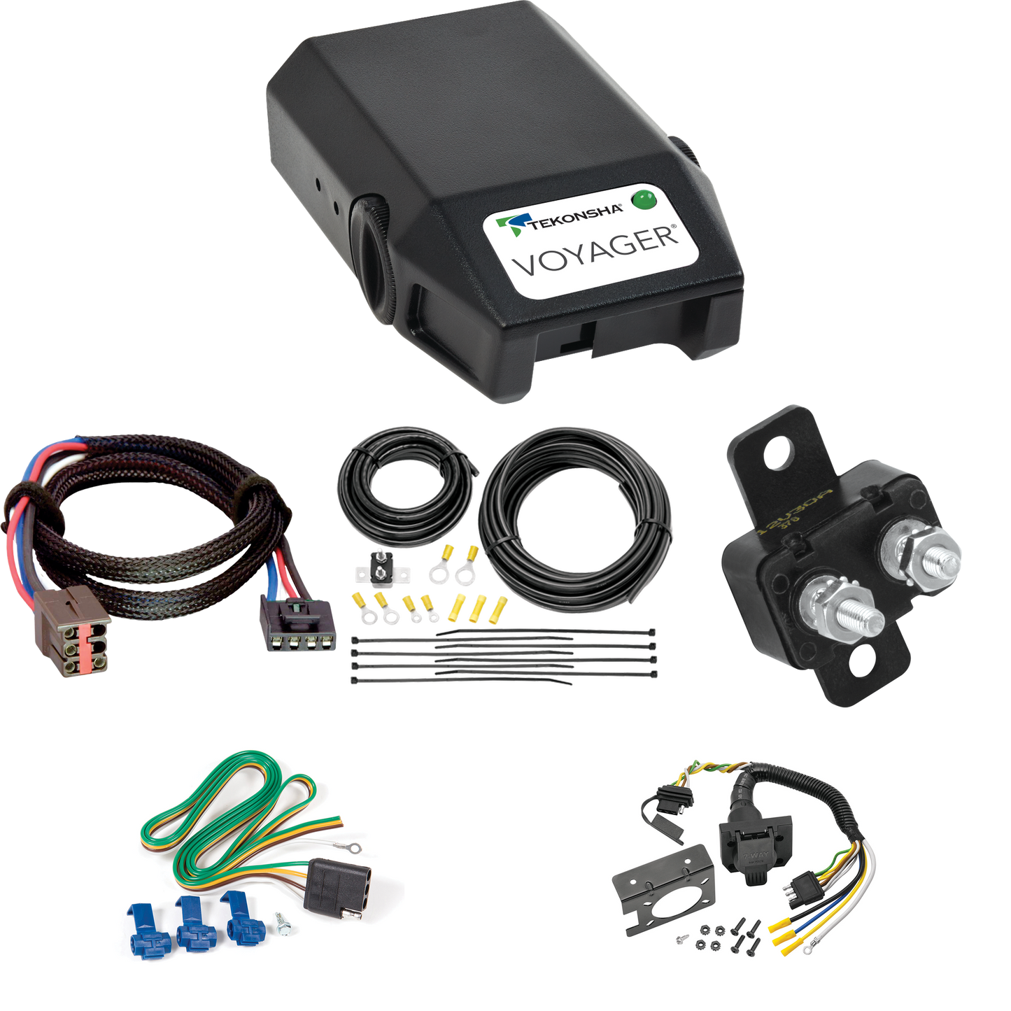 Se adapta al cableado de RV de 7 vías Lincoln Mark LT 2006-2008 + control de freno Tekonsha Voyager + adaptador BC Plug &amp; Play (para modelos (construidos después de 8/2005)) de Reese Towpower