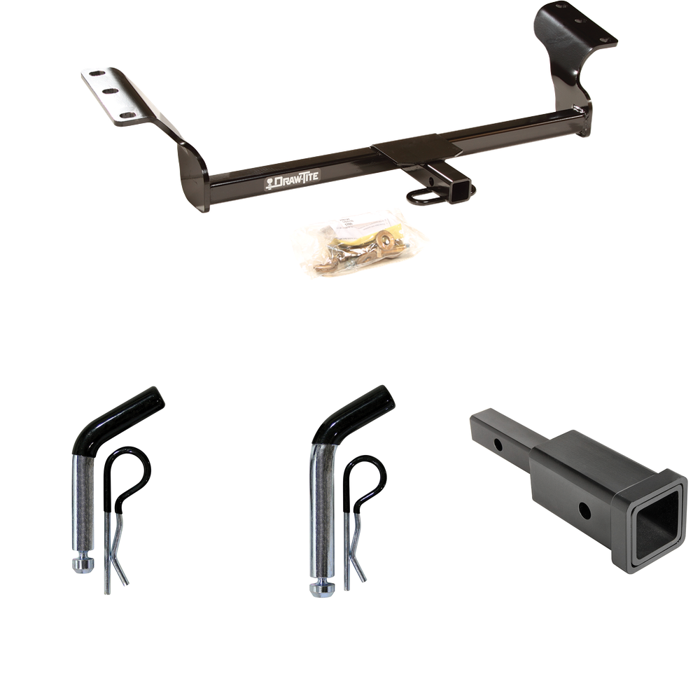 Fits 2014-2014 Toyota Matrix Trailer Hitch Tow PKG w/ Hitch Adapter 1-1/4" to 2" Receiver + 1/2" Pin & Clip + 5/8" Pin & Clip (For (Canada Only) Models) By Draw-Tite