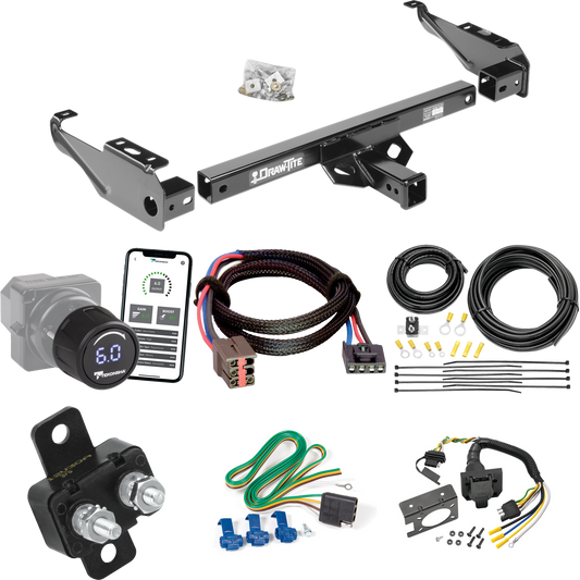 Fits 1994-1996 Ford Bronco Trailer Hitch Tow PKG w/ Tekonsha Prodigy iD Bluetooth Wireless Brake Control + Plug & Play BC Adapter + 7-Way RV Wiring By Draw-Tite