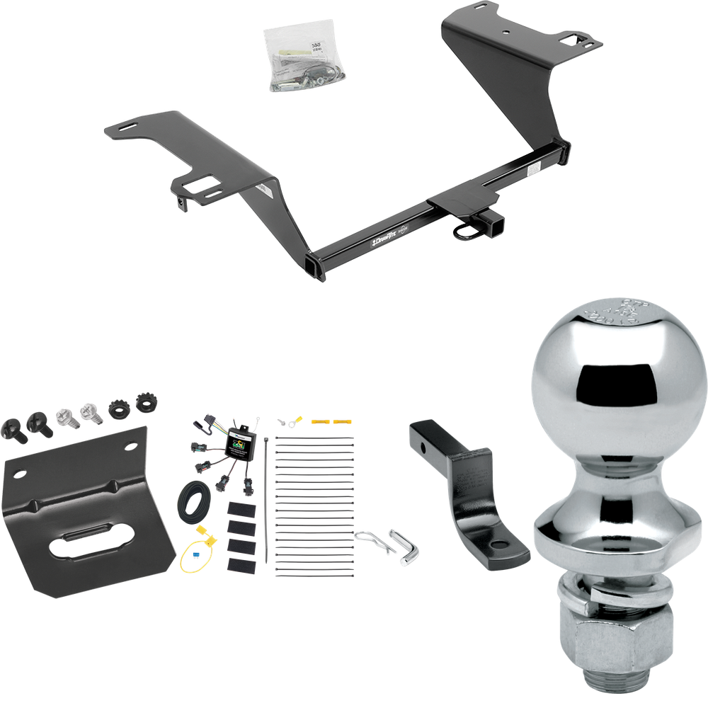 Se adapta al paquete de enganche de remolque Hyundai Sonata 2011-2019 con arnés de cableado "sin empalme" de 4 contactos planos cero + barra de tracción + bola de 1-7/8" + soporte de cableado (para modelos híbridos) de Draw-Tite