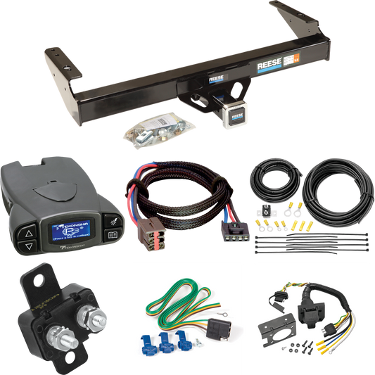 Fits 1994-1996 Ford Bronco Trailer Hitch Tow PKG w/ Tekonsha Prodigy P3 Brake Control + Plug & Play BC Adapter + 7-Way RV Wiring By Reese Towpower