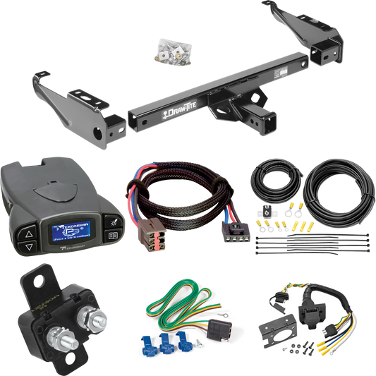 Se adapta al paquete de enganche de remolque Ford Bronco 1994-1996 con control de freno Tekonsha Prodigy P3 + adaptador BC Plug &amp; Play + cableado RV de 7 vías de Draw-Tite