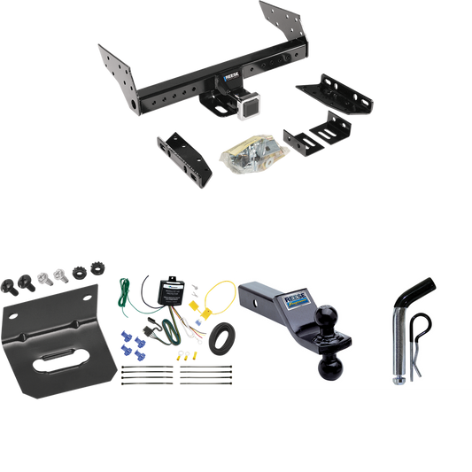 Fits 2004-2004 Mazda Tribute Trailer Hitch Tow PKG w/ 4-Flat Wiring Harness + Dual Ball Ball Mount 1-7/8" & 2" Trailer Balls + Pin/Clip + Wiring Bracket By Reese Towpower