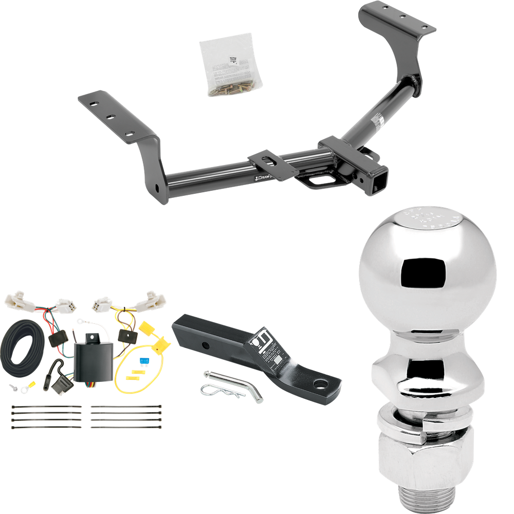 Se adapta al paquete de enganche de remolque Toyota RAV4 2013-2018 con cableado plano de 4 + soporte de bola con caída de 2" + bola de 2-5/16" de Draw-Tite