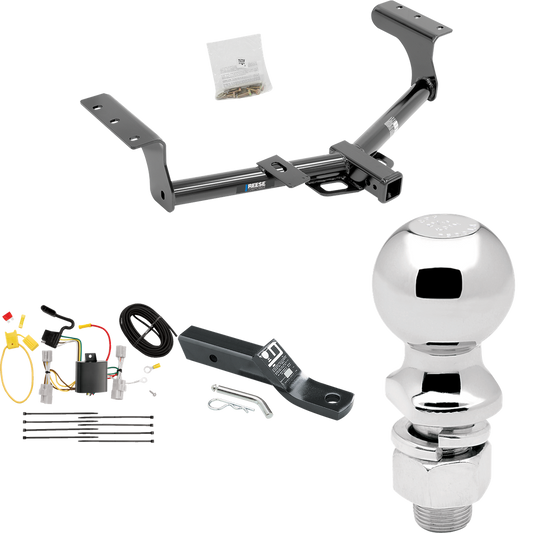 Se adapta al paquete de enganche de remolque Toyota RAV4 2006-2012 con cableado plano de 4 + soporte de bola con caída de 2" + bola de 2-5/16" de Reese Towpower