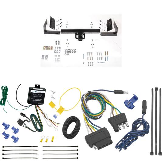 Fits 1984-1990 Ford Bronco II Trailer Hitch Tow PKG w/ 5-Flat Wiring Harness By Reese Towpower