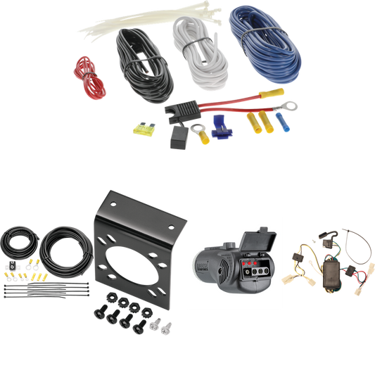 Se adapta al cableado de RV de 7 vías Toyota RAV4 2001-2005 + probador 2 en 1 y adaptador de 7 a 4 vías de Tekonsha