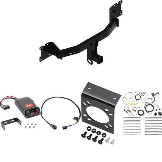 Se adapta al paquete de enganche de remolque Porsche Cayenne 2020-2023 con control de freno POD Pro Series + adaptador BC Plug &amp; Play + cableado RV de 7 vías (para modelos Coupé) de Reese Towpower