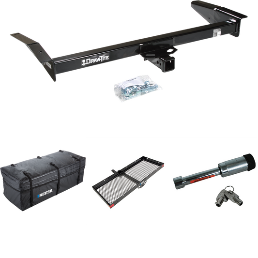 Fits 1983-1991 Ford LTD Crown Victoria Trailer Hitch Tow PKG w/ 48" x 20" Cargo Carrier + Cargo Bag + Hitch Lock By Draw-Tite