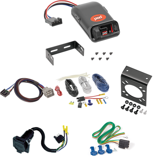 Fits 2015-2018 RAM 1500 7-Way RV Wiring + Pro Series POD Brake Control + Plug & Play BC Adapter By Reese Towpower