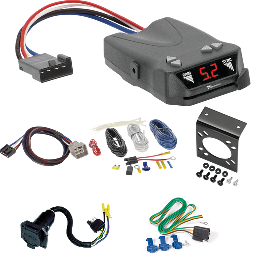Fits 2019-2023 RAM 1500 7-Way RV Wiring + Tekonsha Brakeman IV Brake Control + Plug & Play BC Adapter (For (New Body Style) Models) By Reese Towpower