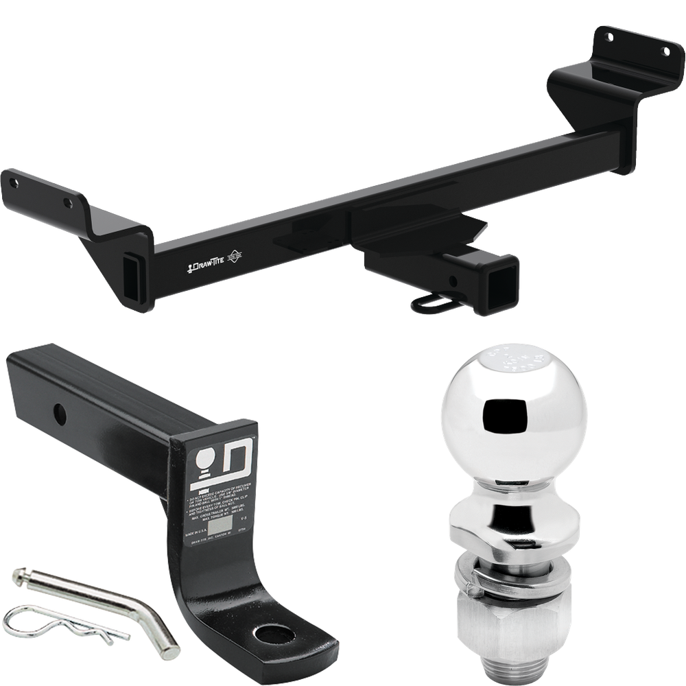 Fits 2023-2023 KIA Sportage Trailer Hitch Tow PKG w/ Ball Mount w/ 4" Drop + 2" Ball By Draw-Tite