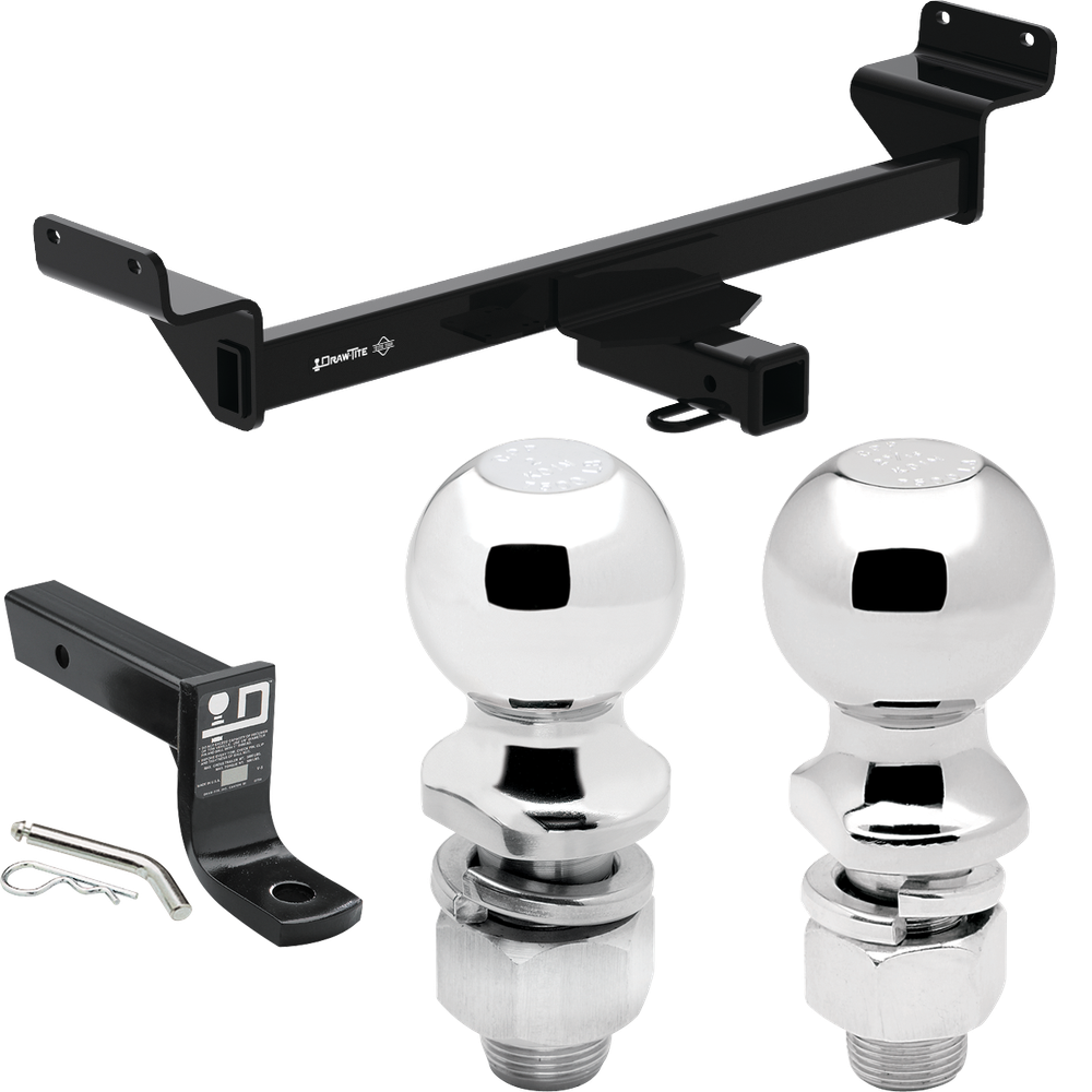 Fits 2023-2023 KIA Sportage Trailer Hitch Tow PKG w/ Ball Mount w/ 4" Drop + 2" Ball + 2-5/16" Ball By Draw-Tite