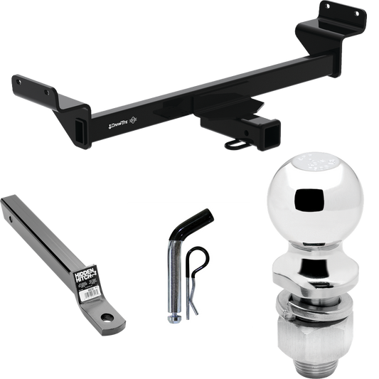 Fits 2023-2023 KIA Sportage Trailer Hitch Tow PKG w/ Extended 16" Long Ball Mount w/ 2" Drop + Pin/Clip + 2" Ball By Draw-Tite