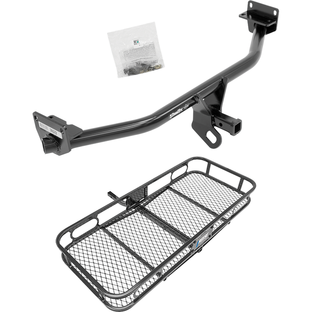 Fits 2019-2021 Hyundai Tucson Trailer Hitch Tow PKG w/ 48" x 20" Cargo Carrier Rack (Excludes: Night Edition Models) By Draw-Tite