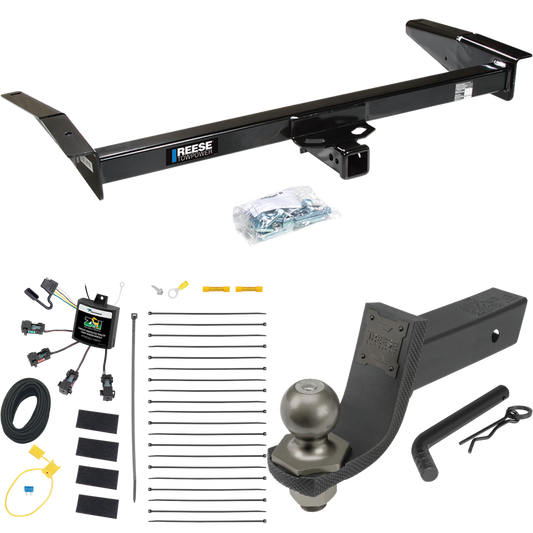 Fits 1998-2011 Mercury Grand Marquis Trailer Hitch Tow PKG w/ 4-Flat Zero Contact "No Splice" Wiring + Interlock Tactical Starter Kit w/ 3-1/4" Drop & 2" Ball By Reese Towpower