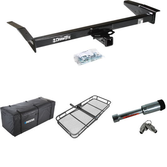 Fits 1980-1983 Lincoln Mark VI Trailer Hitch Tow PKG w/ 60" x 24" Cargo Carrier + Cargo Bag + Hitch Lock By Draw-Tite