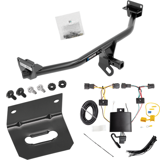 Fits 2019-2021 Hyundai Tucson Trailer Hitch Tow PKG w/ 4-Flat Wiring Harness + Bracket (Excludes: Night Edition Models) By Reese Towpower