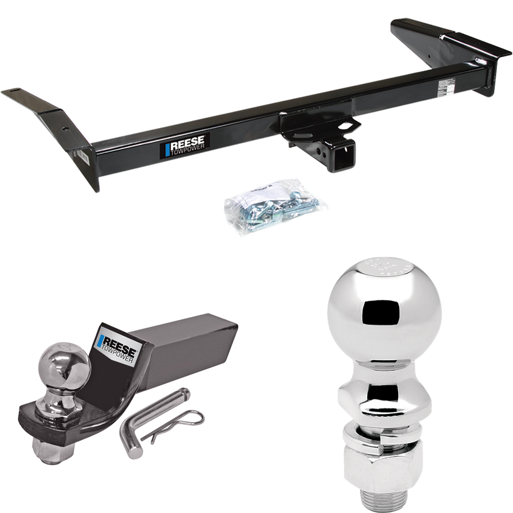 Fits 1980-1983 Lincoln Mark VI Trailer Hitch Tow PKG w/ Starter Kit Ball Mount w/ 2" Drop & 2" Ball + 2-5/16" Ball By Reese Towpower